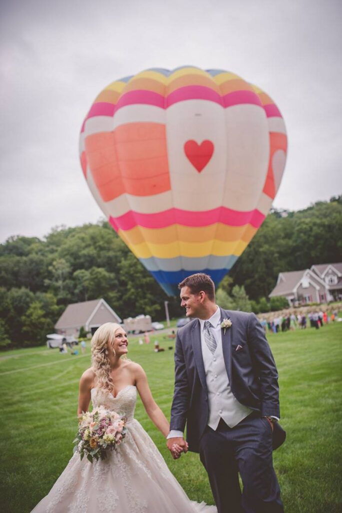 Elegant Hot Air Balloon Wedding In The Country | Tara + Grant