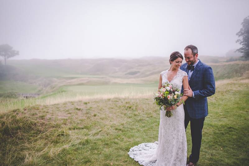 fog wedding, golf course wedding, whistling straits wedding