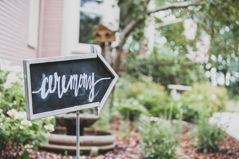 ceremony sign, sign, signage