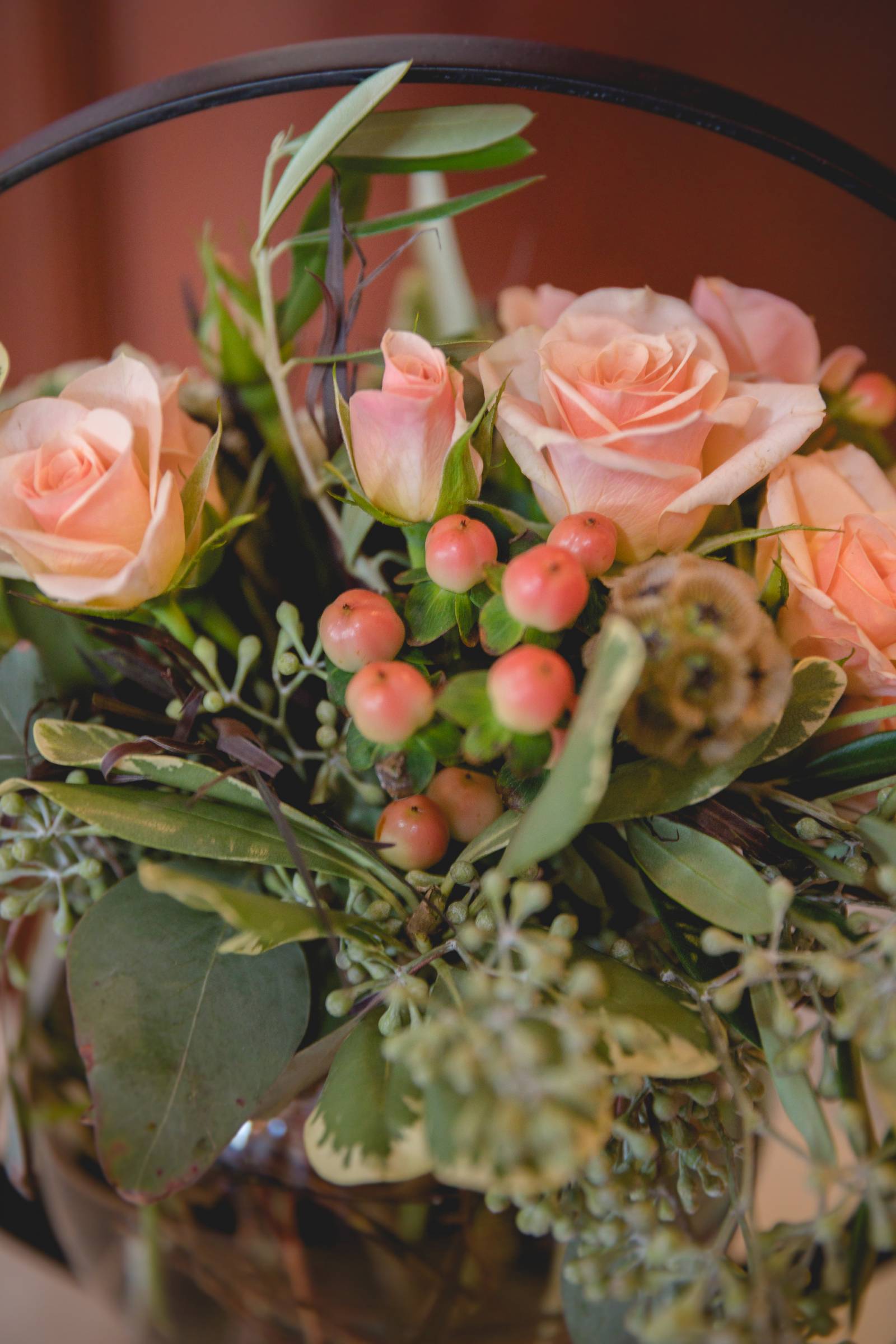 peach flowers, pink flowers, bouquet, floral, blooms