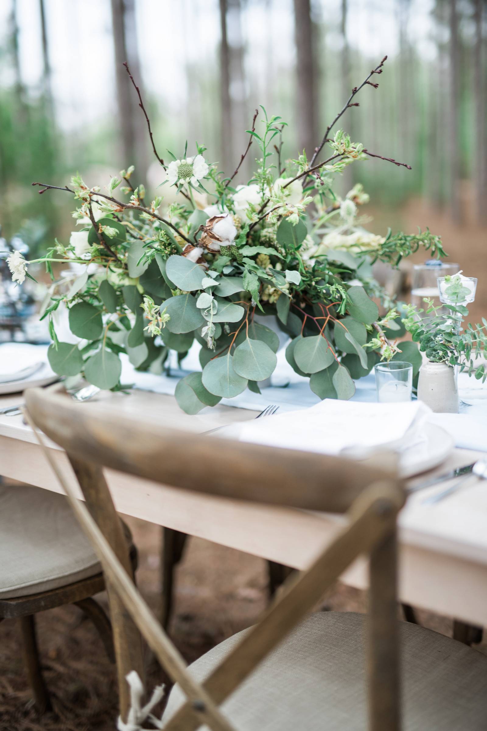 greenery centerpiece, centerpieces, white greenery centerpieces