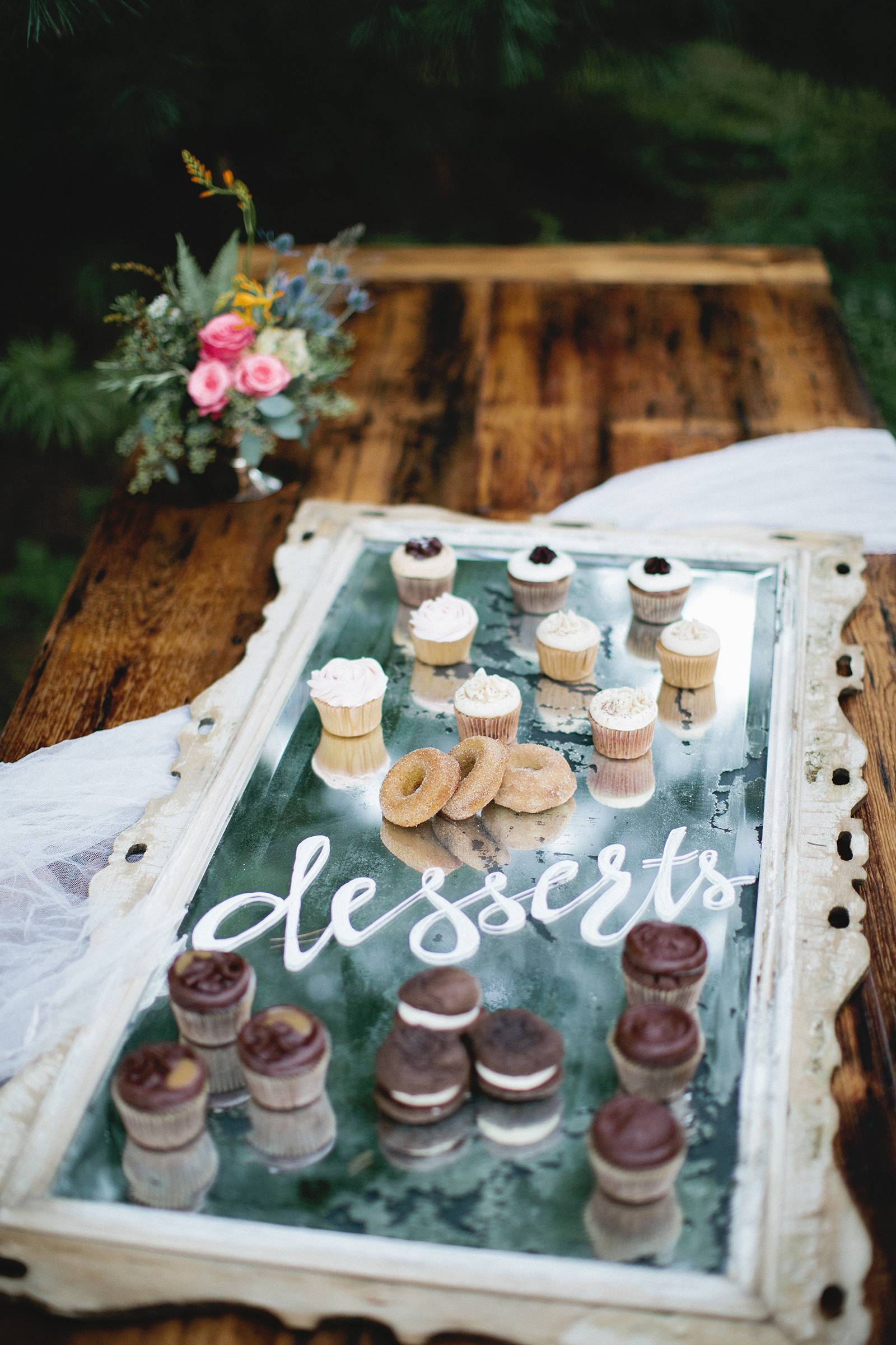 dessert station, sweet station, cupcakes, cookies