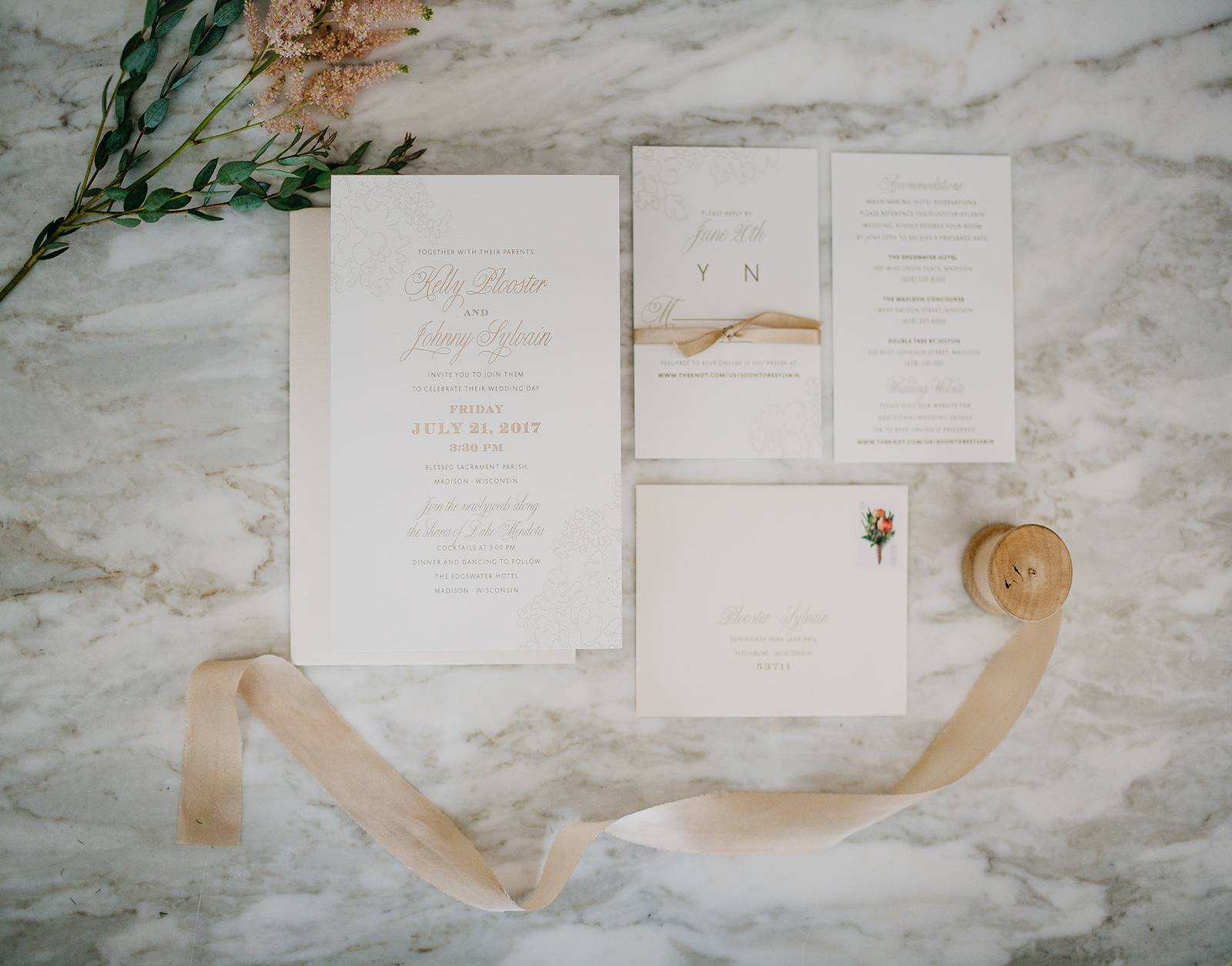 white blush invitation, invitations, invites, paper goods, invite suite