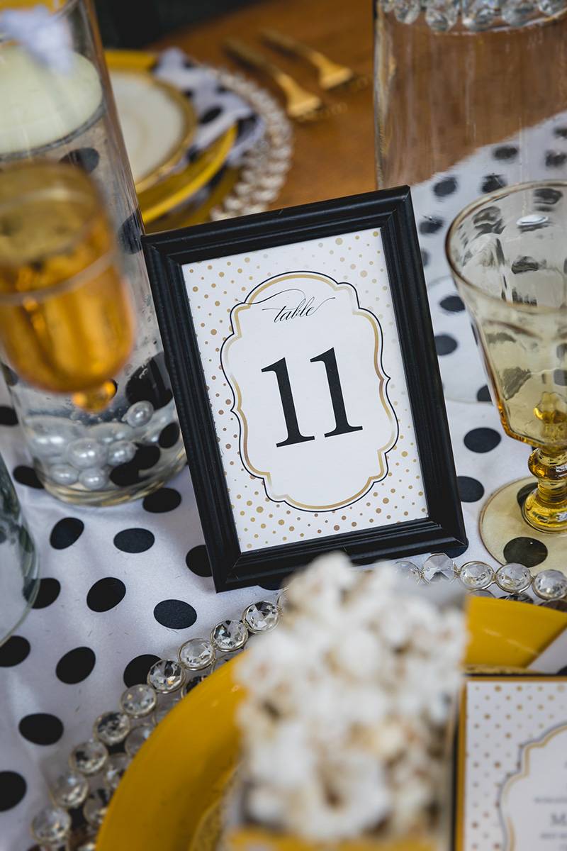 polka dot table number