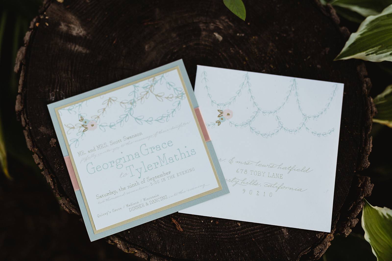 whimsical blush invitations invitation invites suite