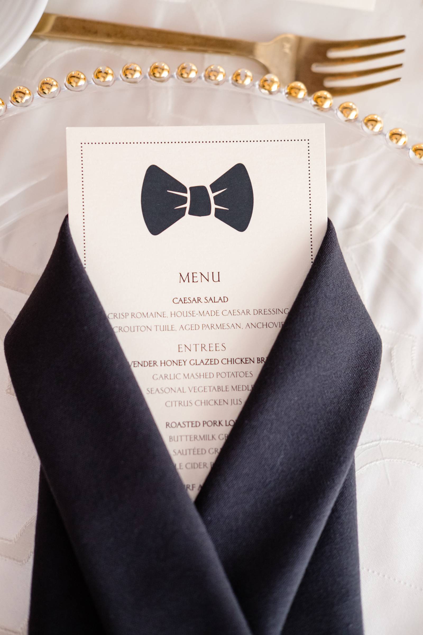 modern black white tux folded menu, menus, stationery, paper goods
