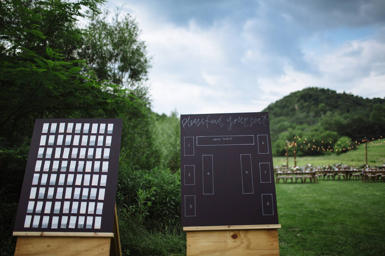 table seating chart, assigned seating, place cards, escort cards, escort card display, signage, sign