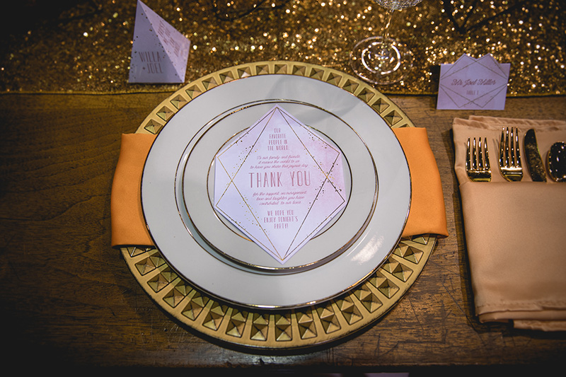 table setting, wedding menu