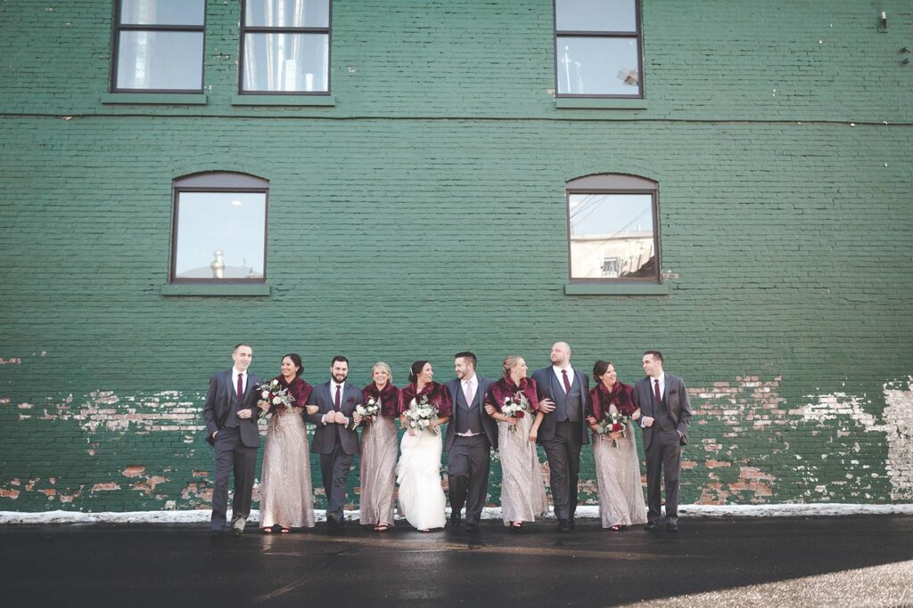 MERCANTILE HALL WINTER WEDDING WITH BEAUTIFUL BURGUNDY AND MAUVE | ANNA + JOSH