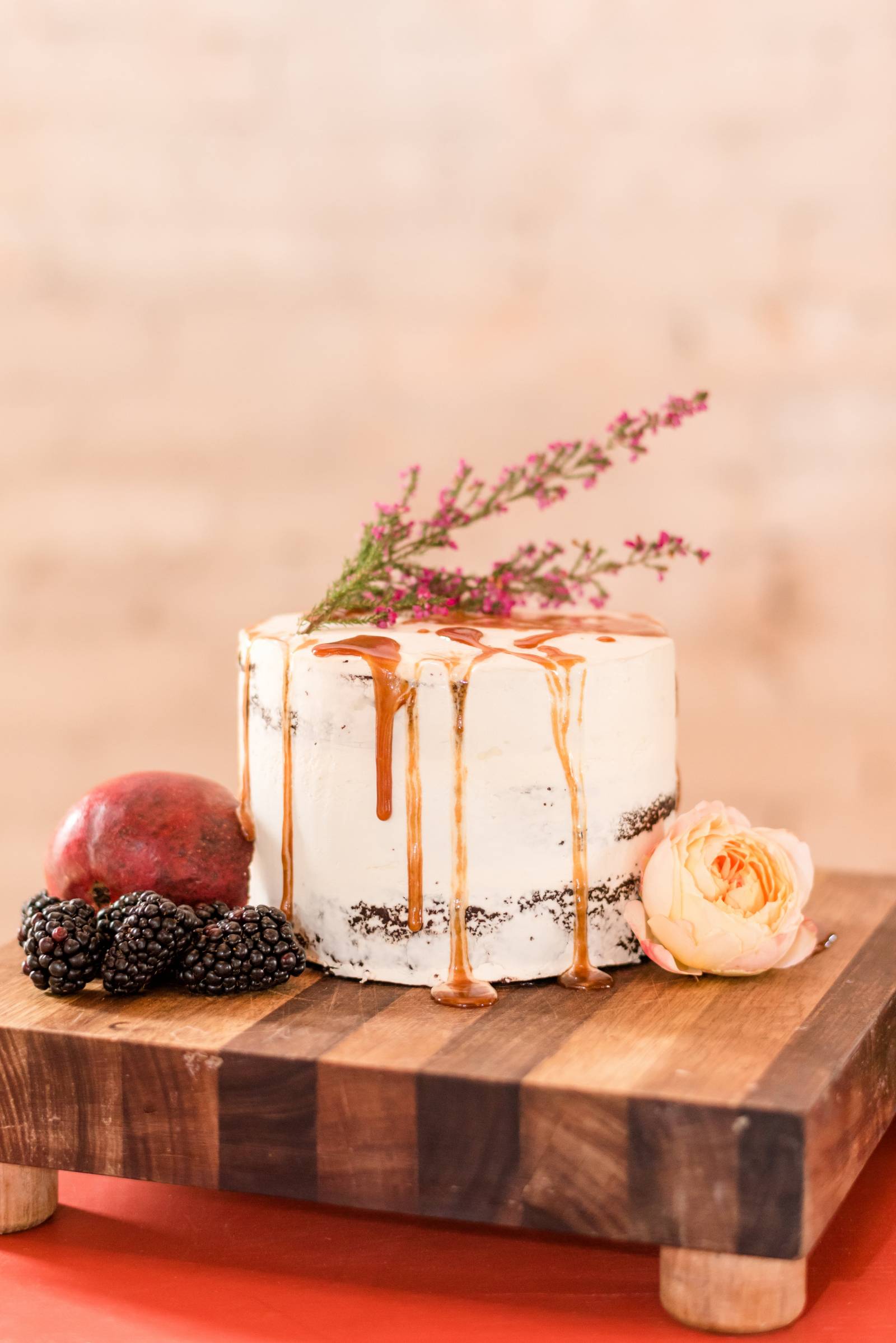 dripping caramel naked cake