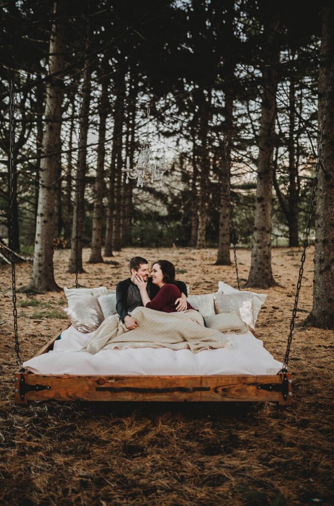 OUTDOOR FALL ENGAGEMENT SHOOT IN THE WOODS | ASHLEY + ROSS
