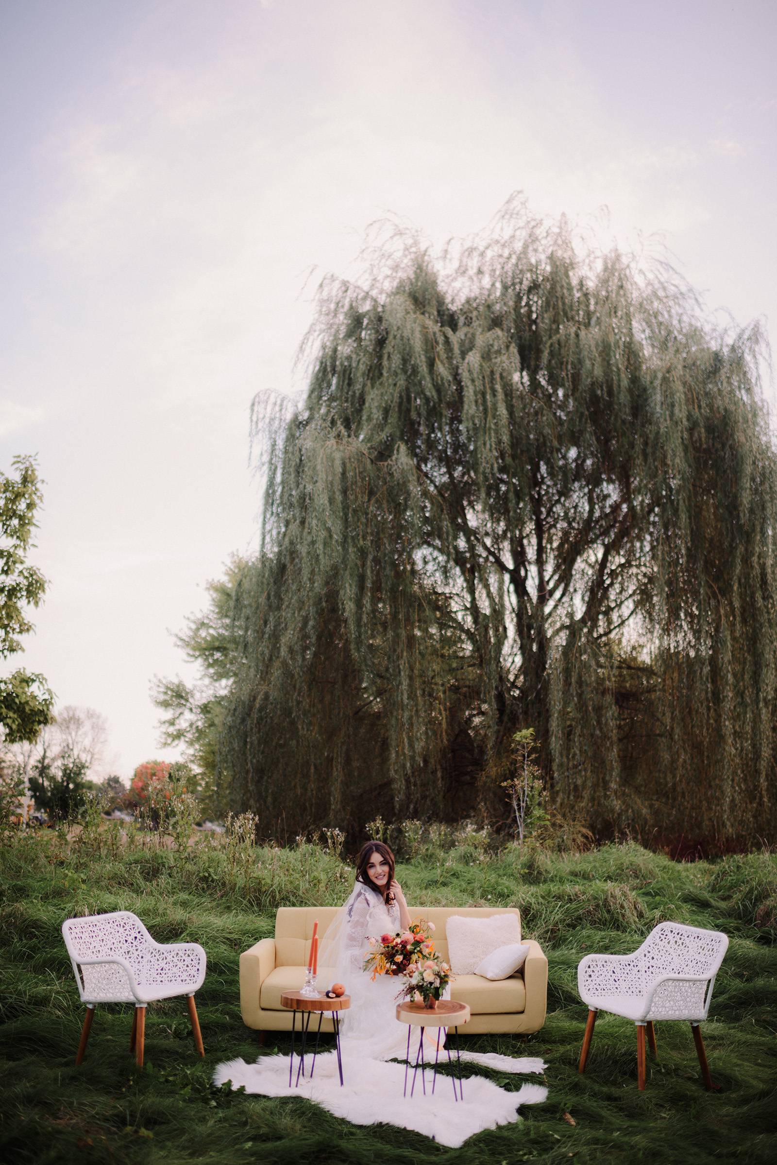 boho minimalist yellow couch lounge furniture space layout ideas
