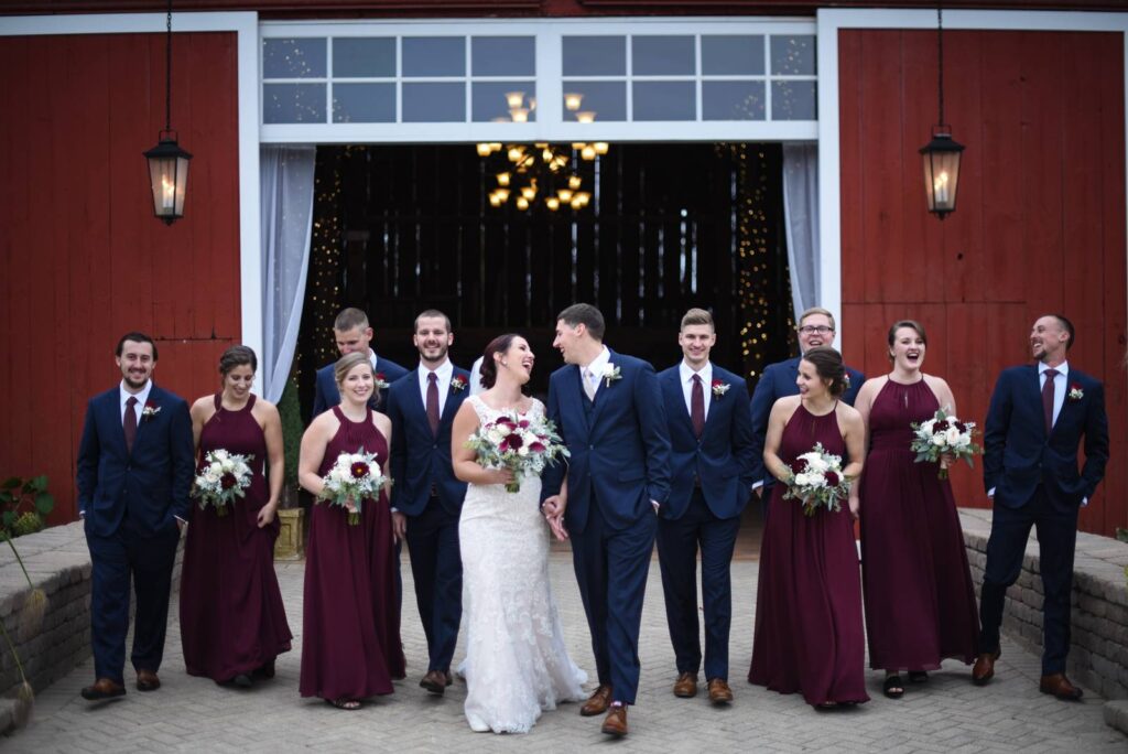 CHARMING BURGUNDY AND NAVY WEDDING AT BRIDLE BARN & GARDEN | BRITTANY + ERIC