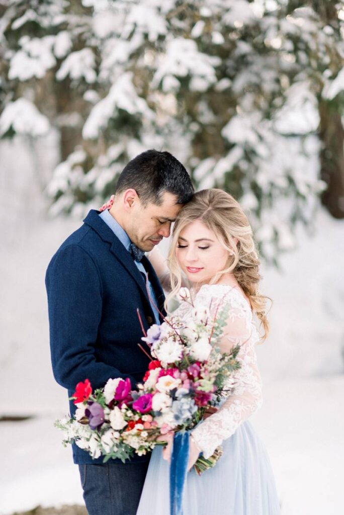 ROMANTIC + VIBRANT WINTER STYLED SHOOT AT TYROL BASIN | MADISON WEDDING INSPIRATION