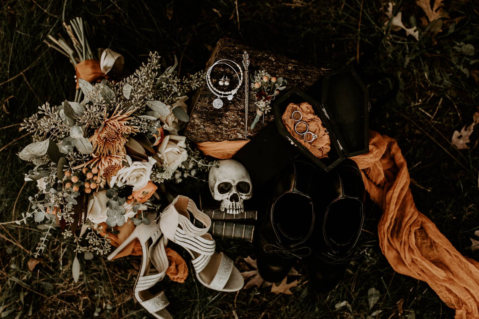 Halloween Wedding Details Shot