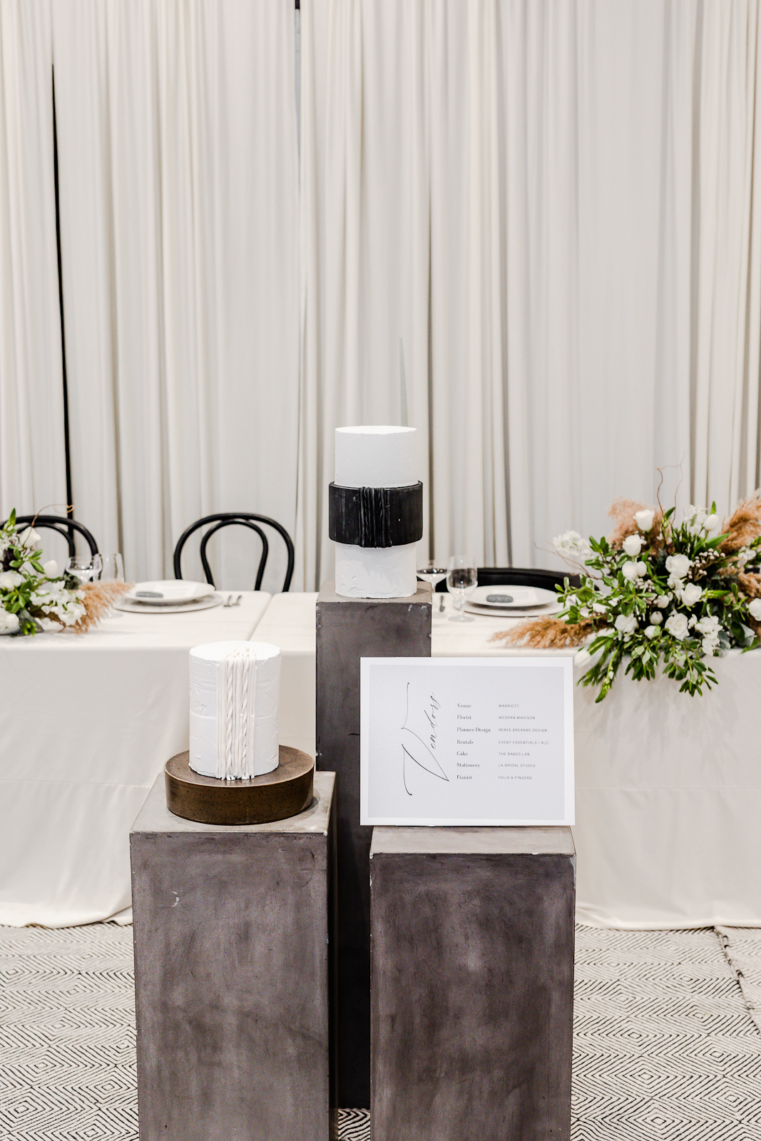 Delicate Industrial Modern Wedding Cakes
