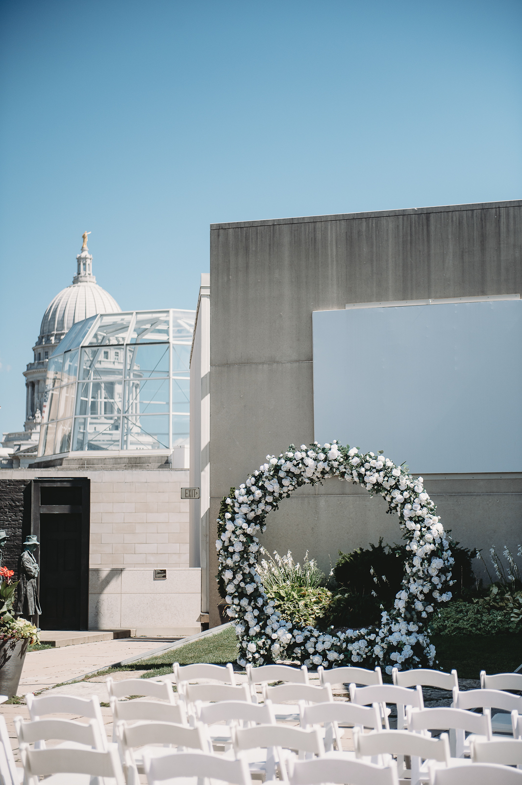 Modern Rooftop Wedding Ceremony