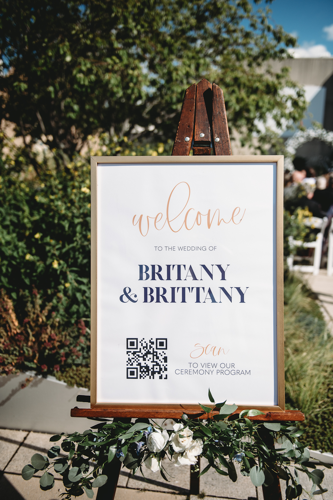 Modern QR Wedding Welcome Sign