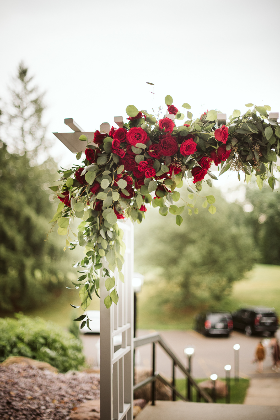 Romantic Red Arch Arrangement