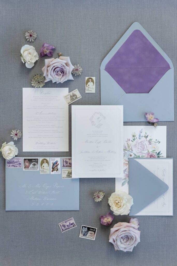 ROMANTIC SLATE BLUE + IRIS WISCONSIN WEDDING AT THE MADISON CLUB | MARTHA + JONATHAN