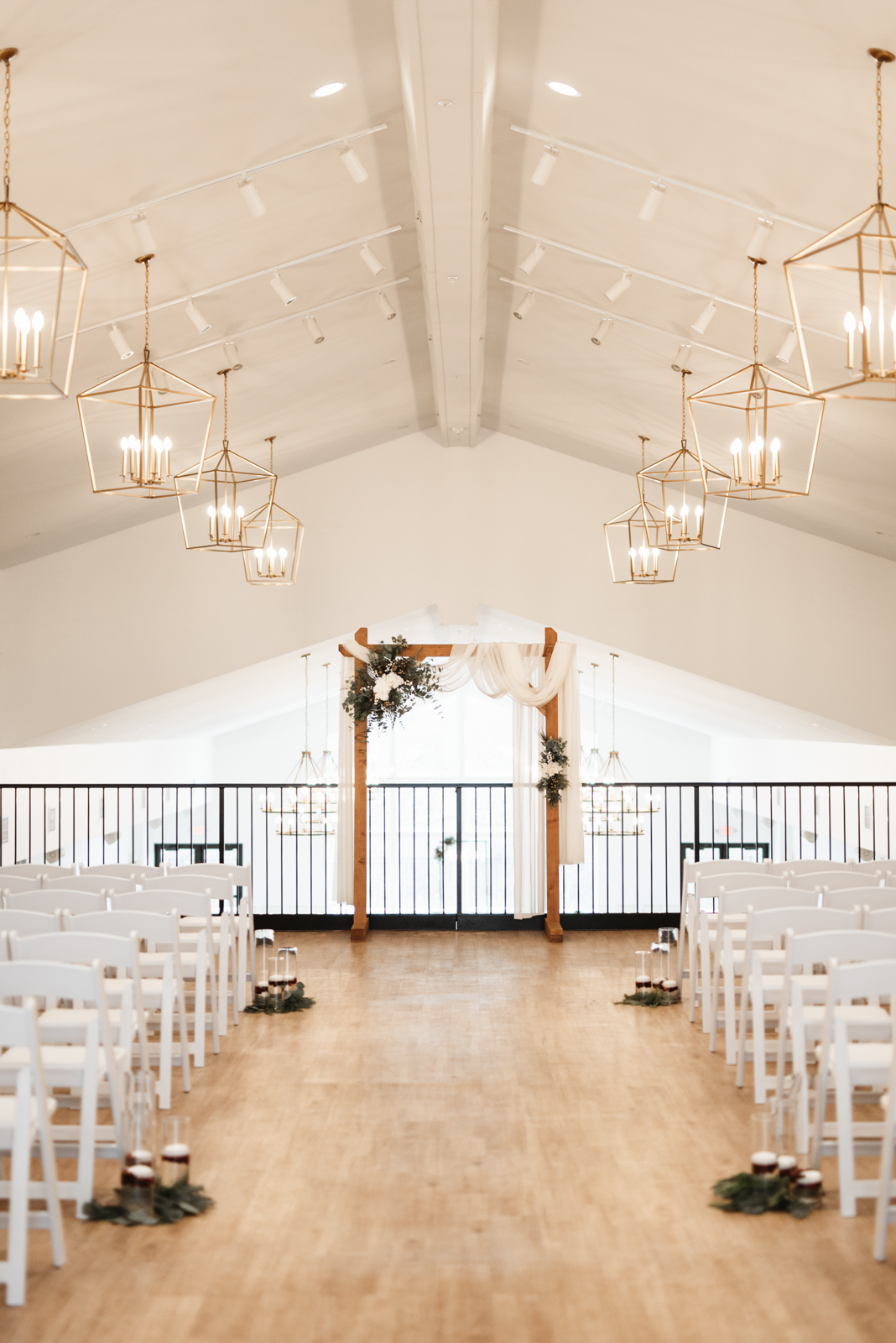 Elegant Winter Ceremony Backdrop