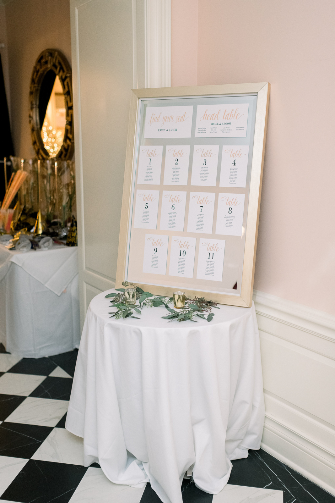 Simple Modern Seating Chart