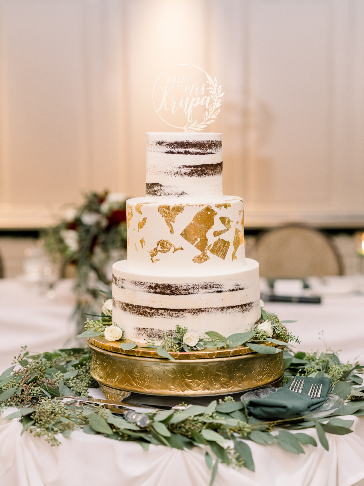 Modern Twist On A Naked Wedding Cake