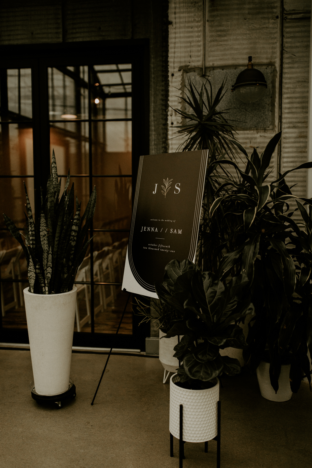 Modern Black & White Welcome Sign