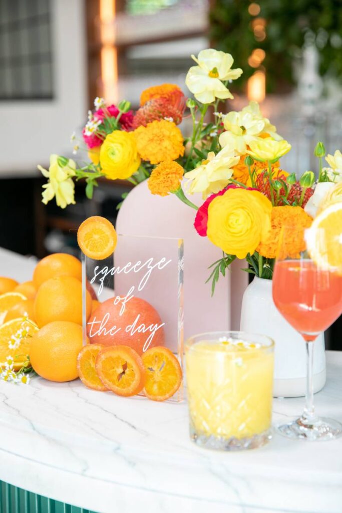 BRIGHT + SUMMERY CITRUS-INSPIRED WEDDING DESIGN AT THE TINSMITH IN DOWNTOWN MADISON