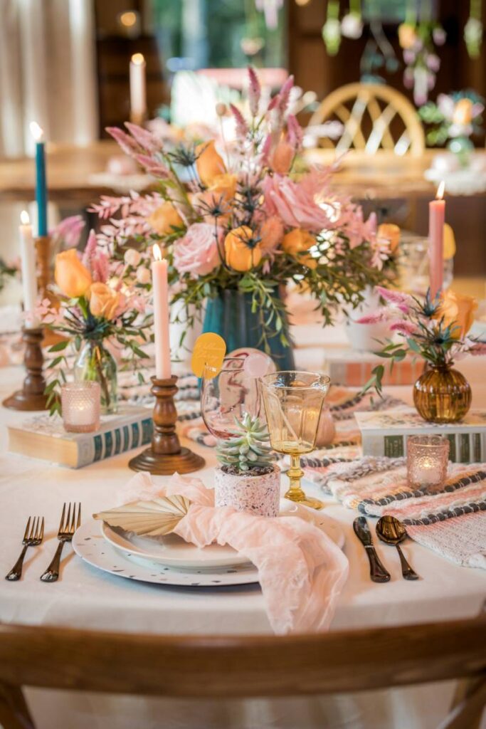 COLORFUL + ECLECTIC TERRAZZO-INSPIRED WEDDING DESIGN AT BARNWOOD EVENTS