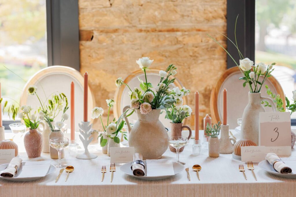 A NEUTRAL FINE ART WEDDING DESIGN WITH ORGANIC TOUCHES AT ELLSWORTH BLOCK IN MADISON WISCONSIN