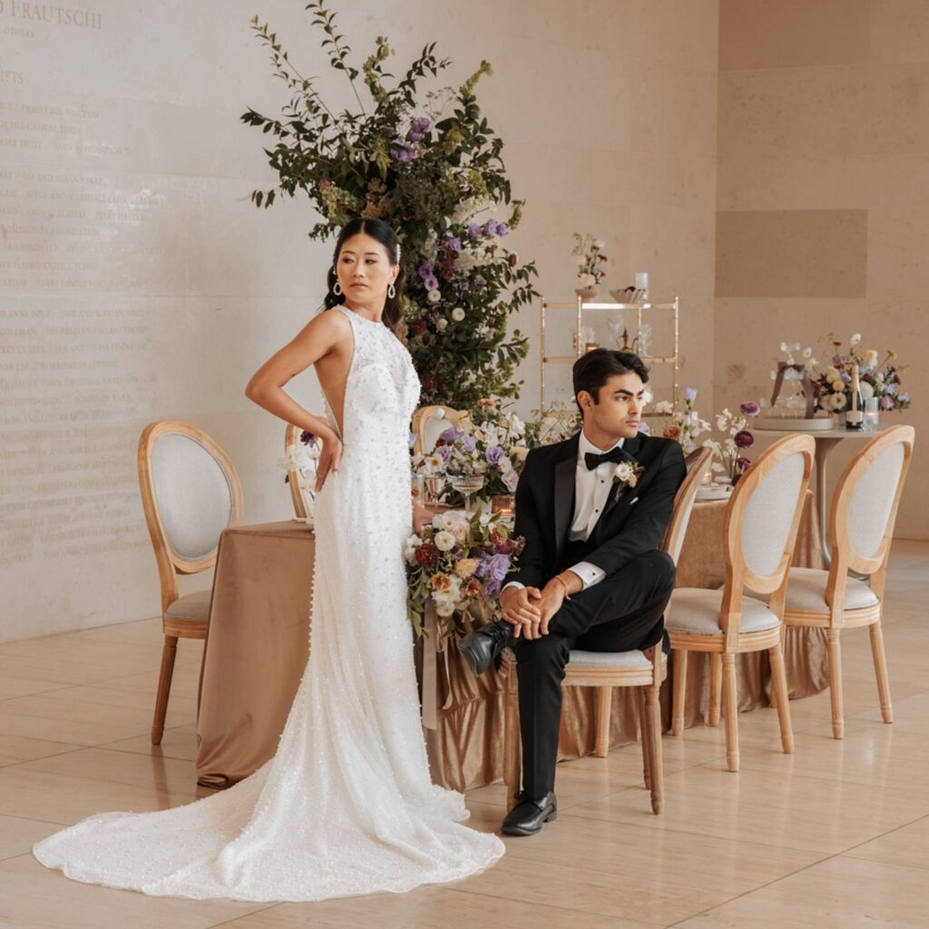 PEARLS + PROSECCO: A LUXURIOUS MODERN WEDDING DESIGN AT THE OVERTURE CENTER IN MADISON, WISCONSIN