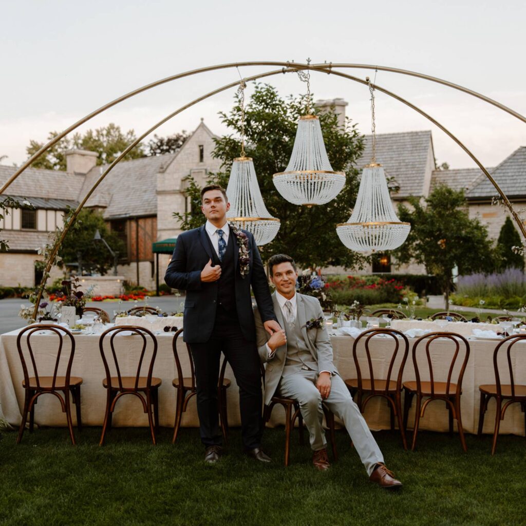 AN ELEGANT + ORGANICALLY-INSPIRED LAKESIDE LAWN WEDDING DESIGN WITH DEEP BERRY HUES AT BISHOPS BAY COUNTRY CLUB IN MIDDLETON, WISCONSIN