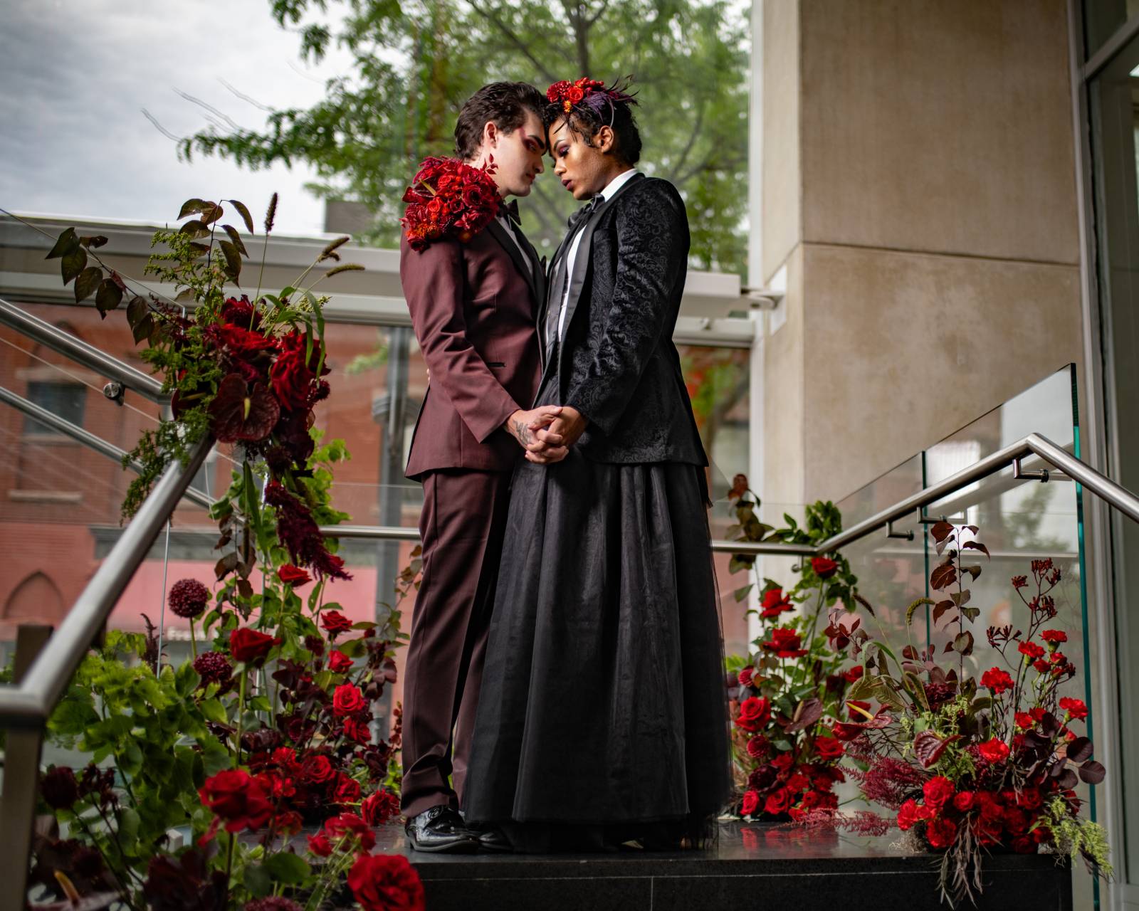 Red Carpet Romance: A Met Gala-Inspired Wedding Editorial at the Madison Museum of Contemporary Art