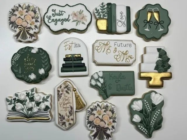 Princess J Cookie Creations – Green Inspired Cookie Flatlay