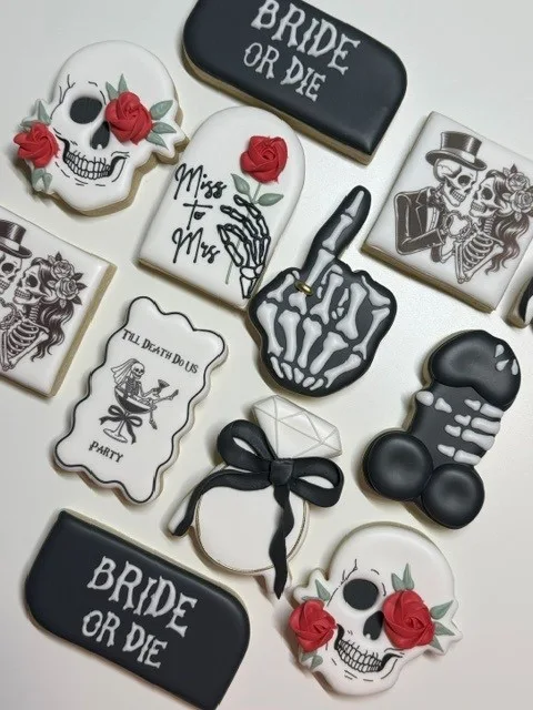 Princess J Cookie Creations – Skeleton Inspired Cookie Flatlay