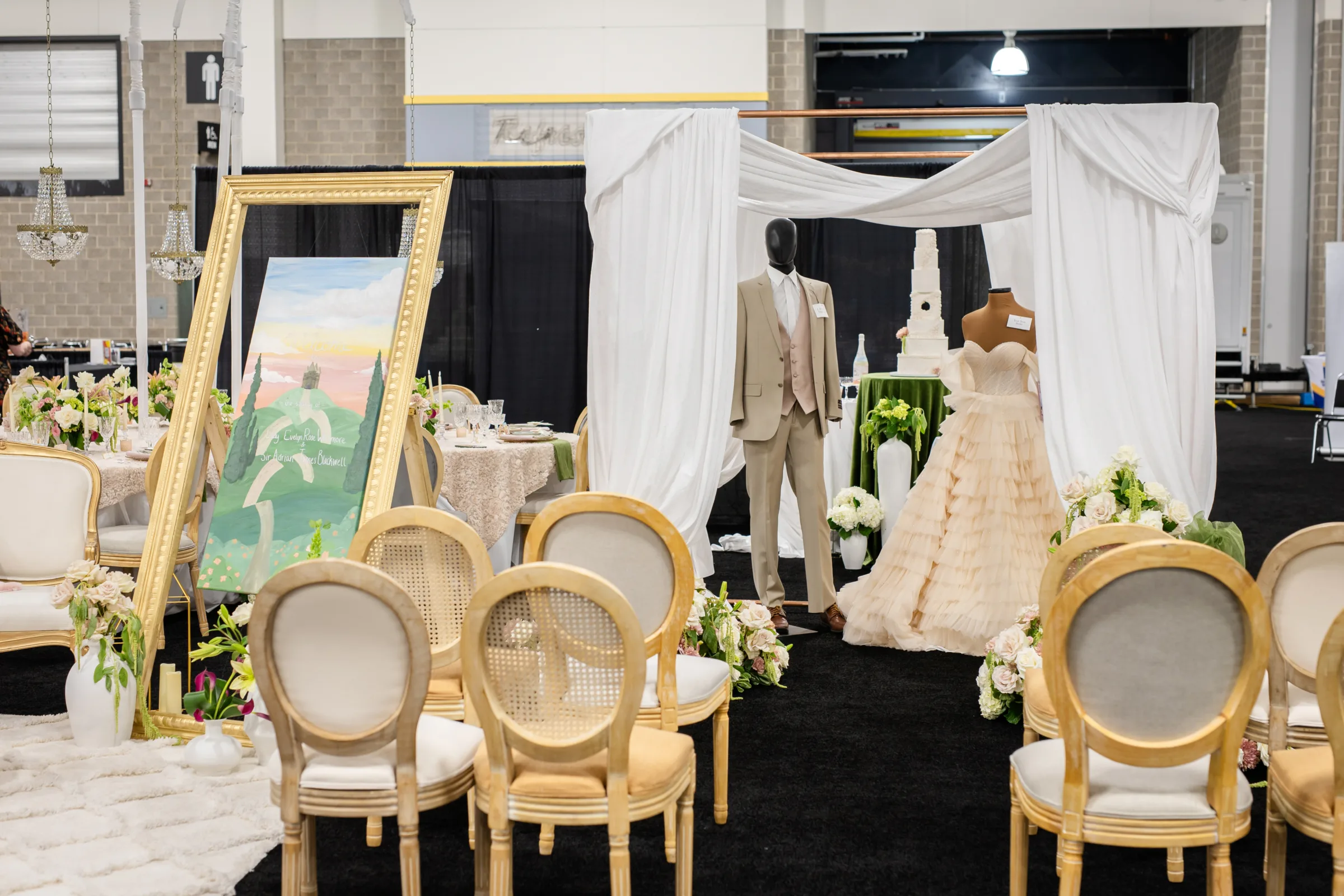 Hand-Painted Dreams: An Opulent, Fairytale Wedding Scene