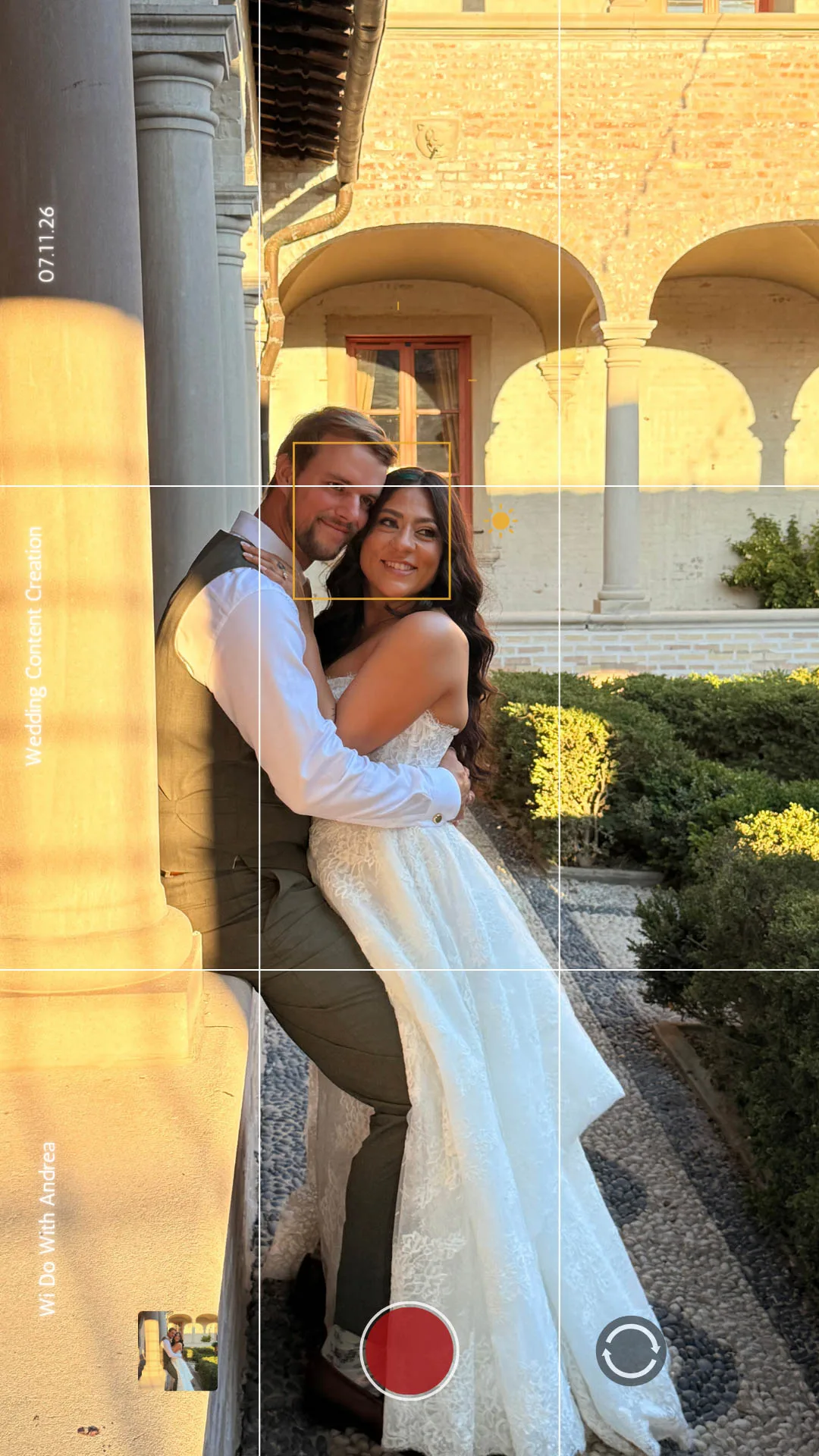 Video Frame Phone Camera Photo of A bride and groom by Wi Do With Andrea